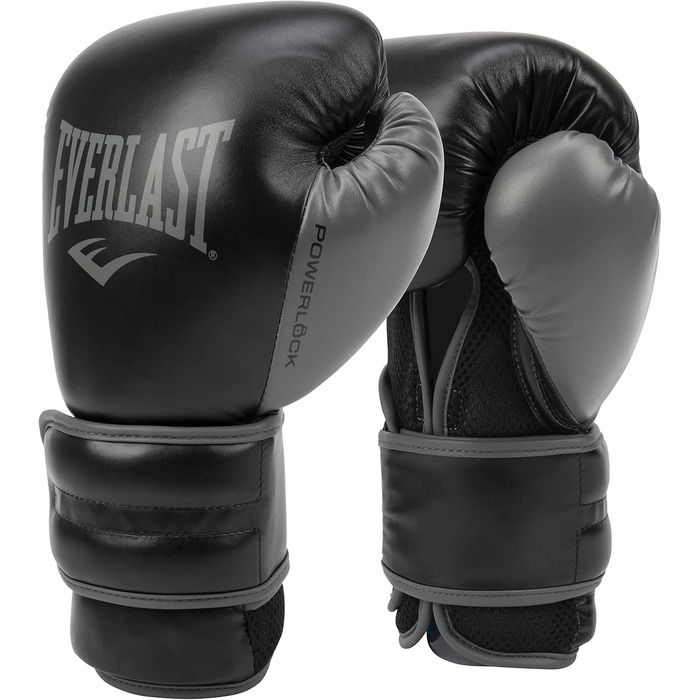 Боксерські рукавички Everlast Powerlock 2R 16oz чорні, універсальні для дорослих
