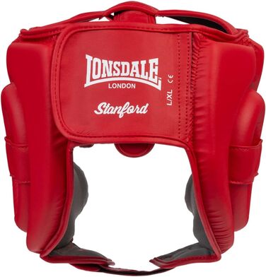 Боксерський шолом Lonsdale Stanford S/M червоно-білий, унісекс