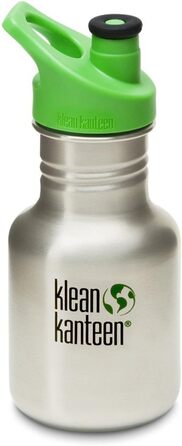 Дитяча пляшка для води Klean Kanteen 355 мл з іменним гравіюванням, нержавіюча сталь, спортивна кришка, різні кольори та малюнки