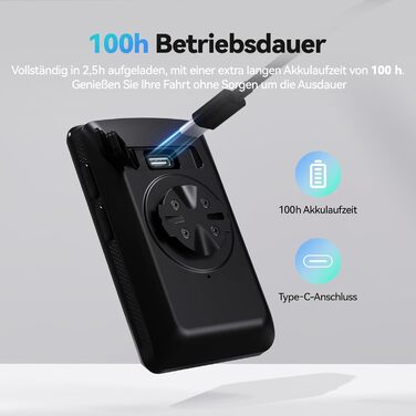 Велокомп'ютер CYCPLUS GPS ANT+ Bluetooth 5.0, 2.8