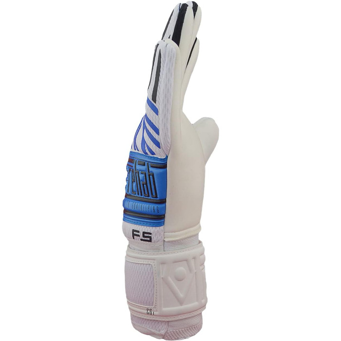 Воротарські рукавички Rehab Core NC Pro Grip для футболу, білі/сині, дорослі та діти, розмір 5-11