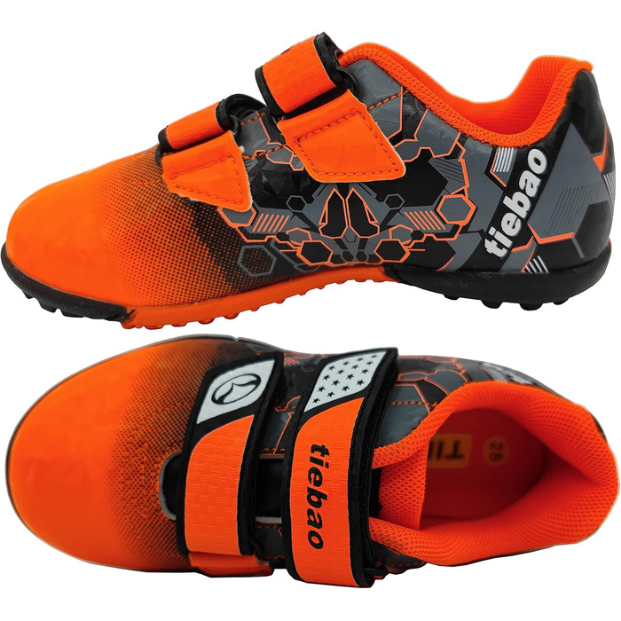 Дитячі футбольні бутси для гри на твердих поверхнях, розмір 25-37, помаранчеві
