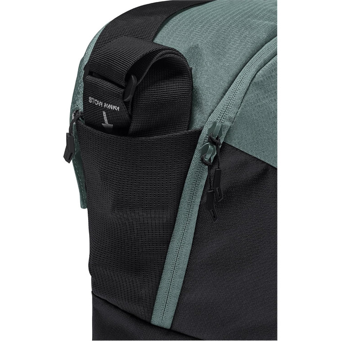 Велосумка VAUDE Cycle Messenger L 20 л з дощовиком, універсальна, чорна/зелена — месенджер для велосипеда