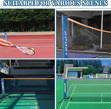 М'ячна сітка для тенісу 3 м для заднього двору, складана тренувальна сітка для під'їзду, легка, портативна, для дітей, простий монтаж з сумкою, для використання в приміщенні та на вулиці