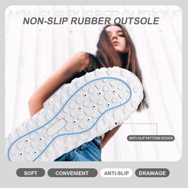 Чоботи для плавання Mabove: чоловічі та жіночі, швидко сохнуть, для серфінгу, плавання, аквашузи, басейну, розмір 39 EU, білі