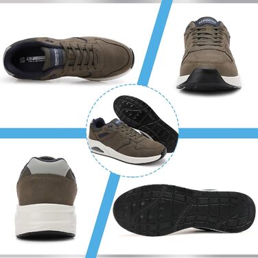 Чоловічі кросівки AX BOXING: легкі, стильні, для прогулянок та спорту. Розміри 41-46 EU. Шкіряні, зелені.