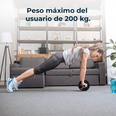 Колесо для пресу Cecotec Bauchroller AB Wheel з килимком EVA та антиковзними ручками до 200 кг