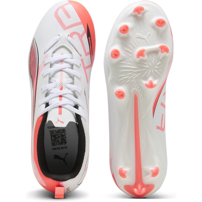 Дитячі футбольні бутси PUMA Ultra 5 Play FG/AG Jr. 37.5 EU (Білий/Чорний/Червоний)
