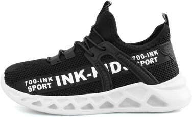 Дитячі кросівки для бігу: легкі, дихаючі, чорно-білі (34 EU)