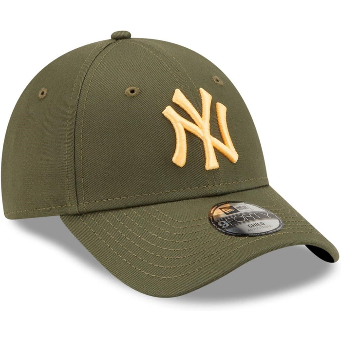 Кепка New Era New York Yankees MLB League Essential 9Forty, регульована, для дітей, оливковий, 6-12 років
