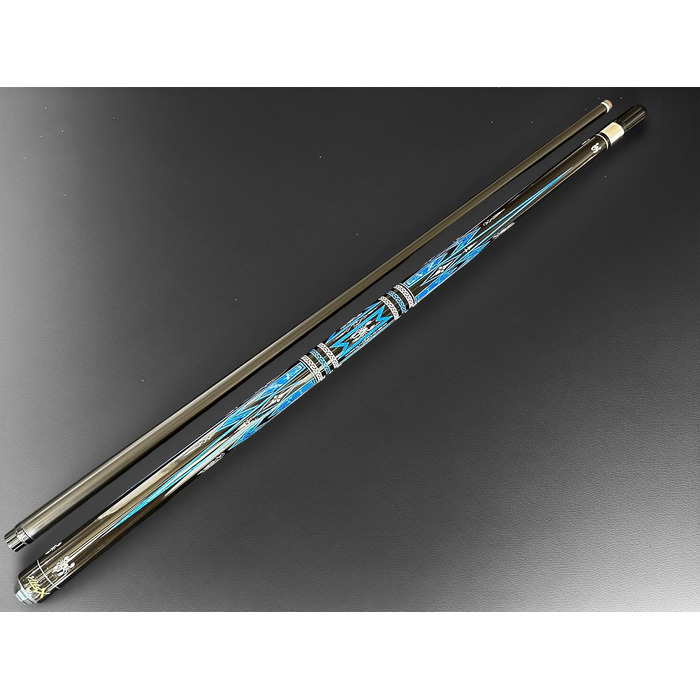 Професійний більярдний кий Billard-Queuestab з кейсом, наконечник 13 мм, довжина 147,3 см, канадський клен, вага 18,19,20,21,22 г (на вибір), блакитний, чорний, червоний, сірий, зелений (Saphir, 20 oz)