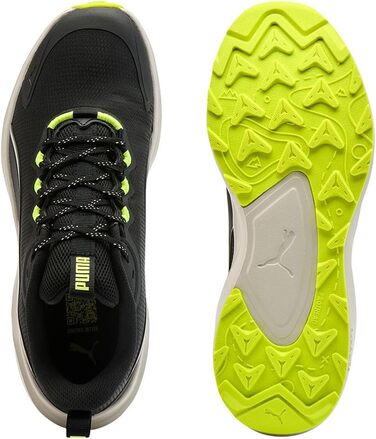 Кросівки Puma Skyrocket Lite Trail для бігу по вулицях (38.5 EU, Puma Black Feather Gray Yellow Alert)