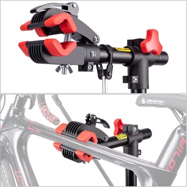 Підставка для велосипеда CXWXC - професійна стійка для ремонту з підставою для інструментів та магнітним відсіком, поворотна та складна, до 30 кг, чорна