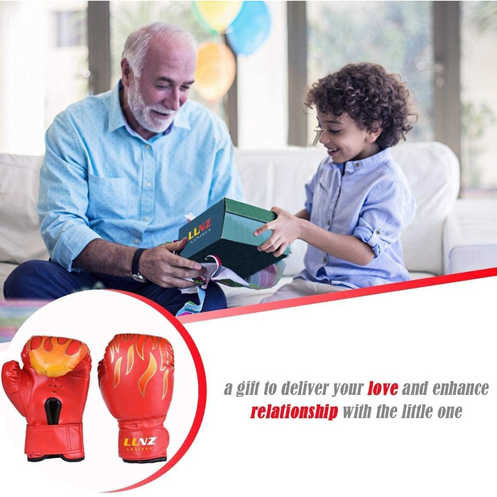 Боксерські рукавички для дітей Kinder від 3 до 16 років, 6OZ/8OZ для MMA, муай-тай, кікбоксингу та тренувань з мішком (8OZ, червоні)