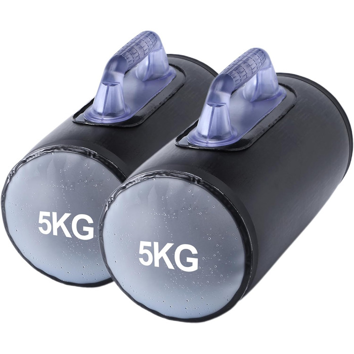 Гідравлічні гантелі Deiris, набір для заповнення водою, вага до 14 кг/пара, для силових тренувань та фітнесу (Чорний: пара 10 кг)