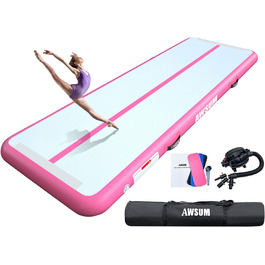 Надувний мат для гімнастики AWSUM Air Matte Track 2/3/4/5/6 м, товщина 10/20 см, з насосом, для йоги, дому та вулиці