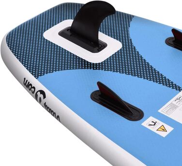 Надувна SUP-дошка vidaXL для дорослих, комплект, 360x81x10 см, морський синій, серфборд для стоячого веслування з веслом