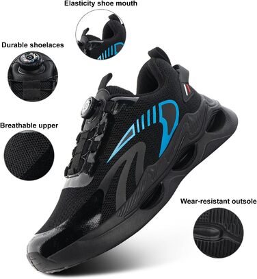 Кросівки для бігу Hitmars чоловічі спортивні, дихаючі, з повітряною подушкою, для фітнесу та вуличної бігові, розмір 39-47 EU (синій, 42 EU)