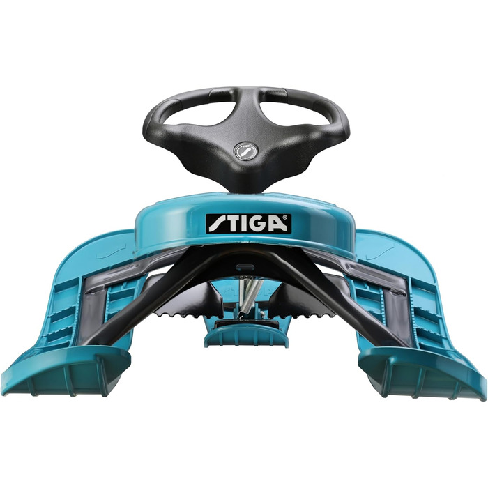 Санки STIGA Snowracer Curve з кермом, гальмом і тросом, сталевий каркас, для дітей та дорослих до 90 кг, зимові санчата від 7 років