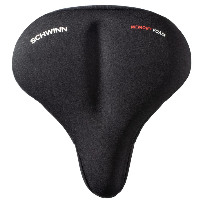 Велосипедне сидіння Schwinn Komfort з м'якою піною Memory Foam та двома ремінцями, чорного кольору