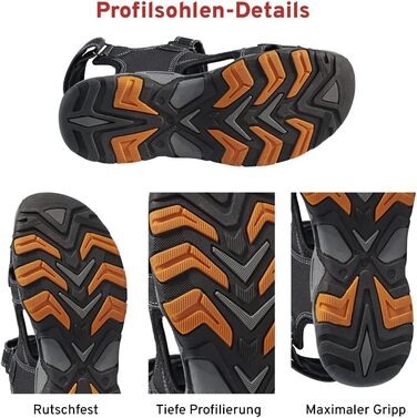 Трекінгові сандалі NORDCAP для жінок та чоловіків, зручні для хайкінгу та відпочинку на природі, з профільною підошвою та застібкою-липучкою, розміри 37-46, колір антрацит