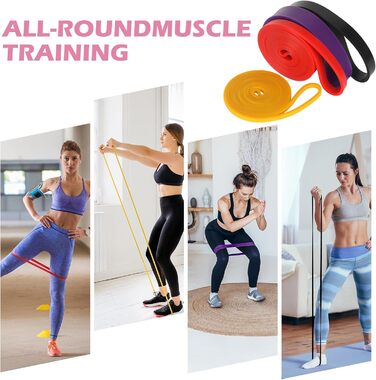 Набір гумових еспандерів для фітнесу 9 шт. Різної жорсткості - Resistance Bands для дому, пілатесу, тренувань