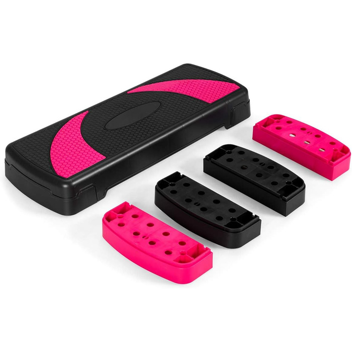 GYMAX Steppbrett регульоване по висоті, степер з 3 сходинками (10/15/20 см), аеробічний степбірд до 250 кг, Stepbench з PP для гімнастики, фітнесу та тренувань