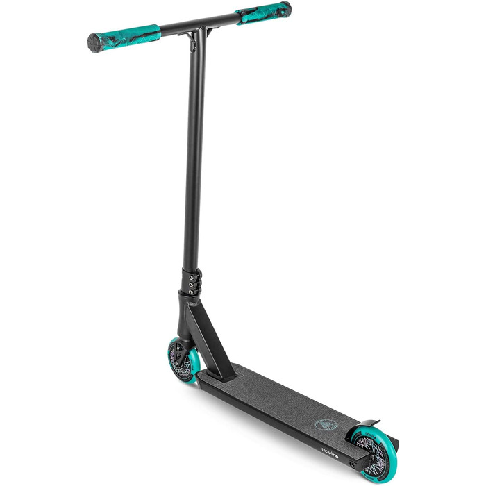 Скутер для трюків Movino Maniac: професійний фрістайл, IHC-компресія, дека Street, T-Bar 59x54 см, колеса 110 мм, ABEC 9, 3.8 кг, Holo/Blue