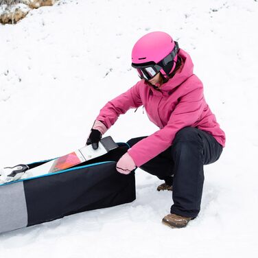 Набір для перевезення лиж та черевиків Meteor 2-в-1 Skitasche Set - Skisack (до 195 см) з вентиляцією, водонепроникний чохол та сумка для черевиків. Ідеально для зимового відпочинку та катання на лижах. Комплект для лиж та черевиків.