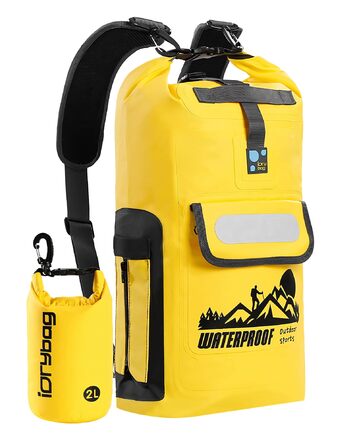 Водонепроникний рюкзак IDRYBAG 40L: плаваючий, для каякінгу, жовтий