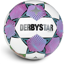 Футбольний м'яч Derbystar Brillant TT v23, біло-синьо-золотий, розмір 5