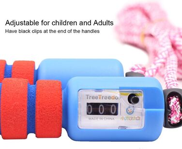 Скакалка Springseil Sunshine Smile: швидка, регульована, з лічильником, для дітей та спорту (червона, синя)