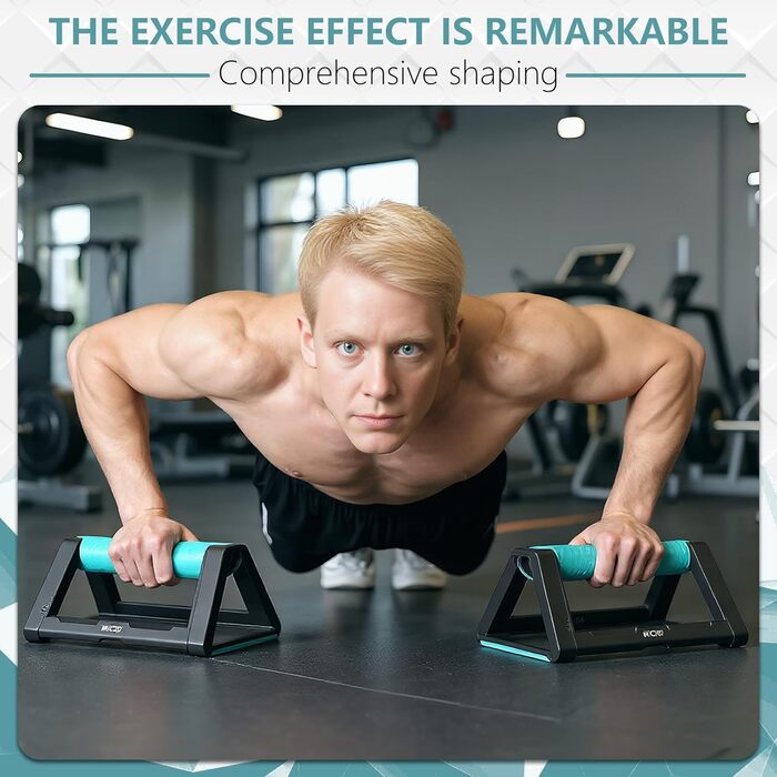 Набір для віджимань 2 шт. з нековзкими ручками, база з силікону, 110 кг, для віджимань, станова, калістеніка