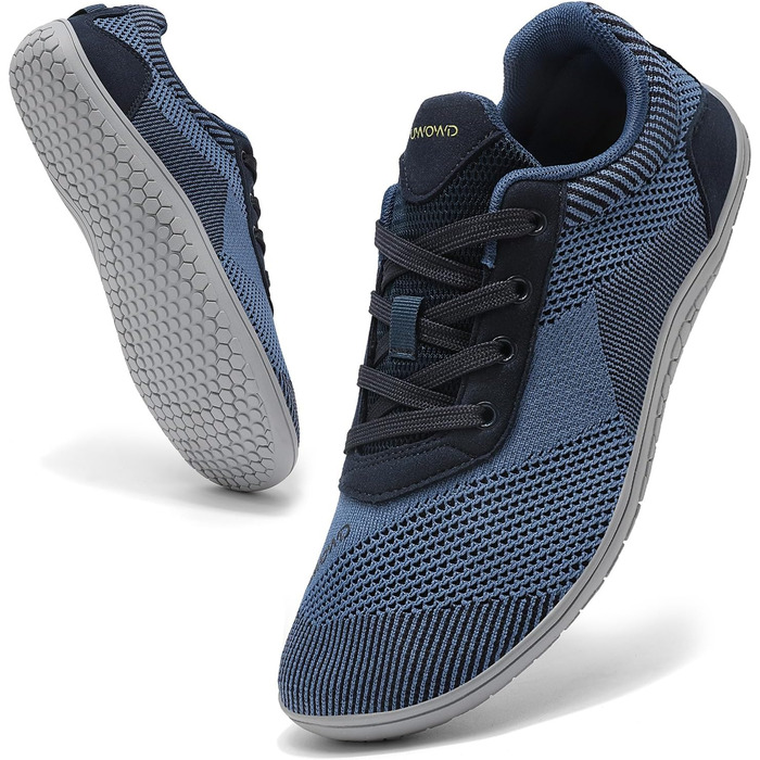 Легкі дихаючі кросівки Barfußschuhe для жінок та чоловіків | Широка передня частина, підошва 4 мм, антиковзаючі | Для спорту, відпочинку, повсякденного носіння (39 EU, Синій)