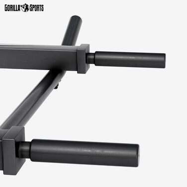 Турнік для підборіддя GORILLA SPORTS® настінний, 5 нековзних ручок, сталь, до 350 кг, з інструкцією та кріпленнями, чорний/білий