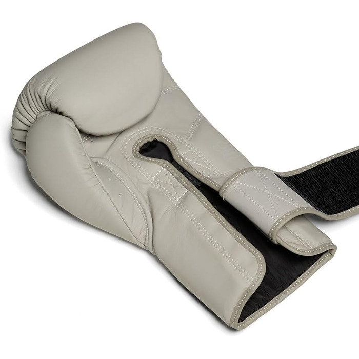 Боксерські рукавички Flow Challenge з натуральної шкіри для спарингу та тренувань, Муай Тай, кікбоксинг, ММА, бойові мистецтва, чоловічі та жіночі (Сірий, 14 oz)