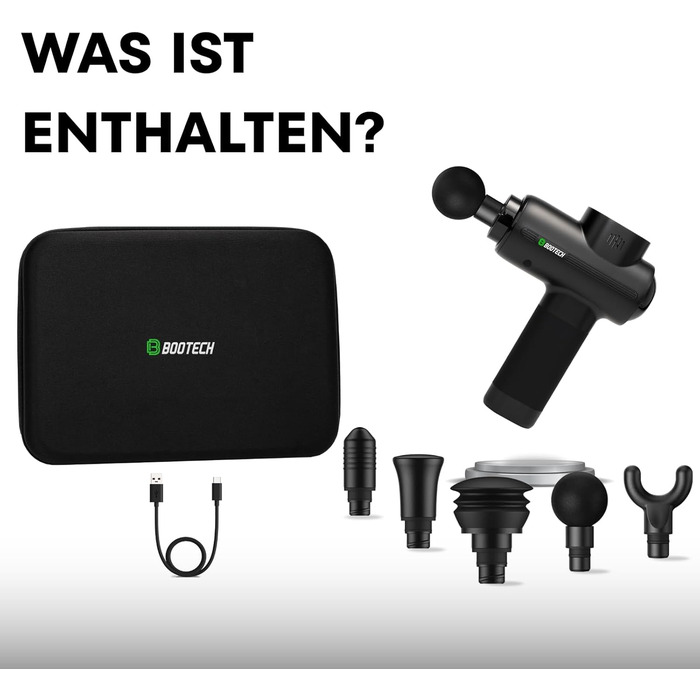 Професійний масажер для м'язів BG-Core: тиснення 10 мм, 5 насадок, 5 швидкостей, для спорту та зняття болю