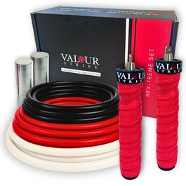 Обважнене скакалка Valour Strike Hex-Treme Set для кардіо-тренувань, HIIT та фітнесу вдома та на вулиці