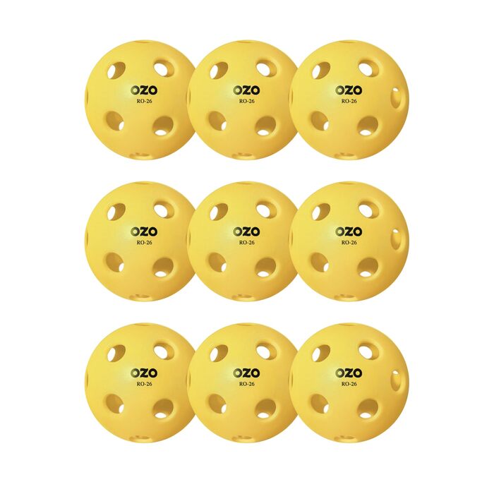 Набір для піклболу OZO з м'ячами для залу Injection, жовті, Indoor 9