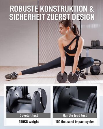 Регульовані гантелі BYZOOM FITNESS 2x5 кг, компактні для дому, 5-в-1, для силових і функціональних тренувань, для початківців