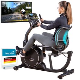 Ергометр велотренажер Skandika Liege P14/P8-H Comfort з Bluetooth та сенсорним екраном до 150 кг