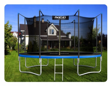 Садовий батут Neo-Sport 15ft/465см із внутрішньою сіткою та драбиною