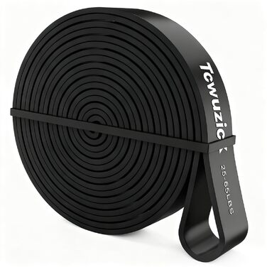 Гумові стрічки для фітнесу Resistance Bands 5 рівнів навантаження, чорні (25-65 lbs) з анкерним кріпленням та ручками