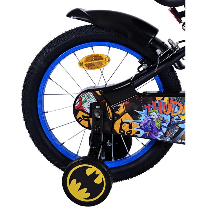 Дитячий велосипед Volare Batman 16 дюймів чорного кольору - безпека, комфорт та розваги!
