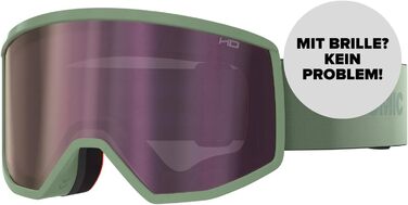 Atomic FOUR HD Skibrille: гірськолижні окуляри з широким полем зору та Live Fit рамою (Pistachio)