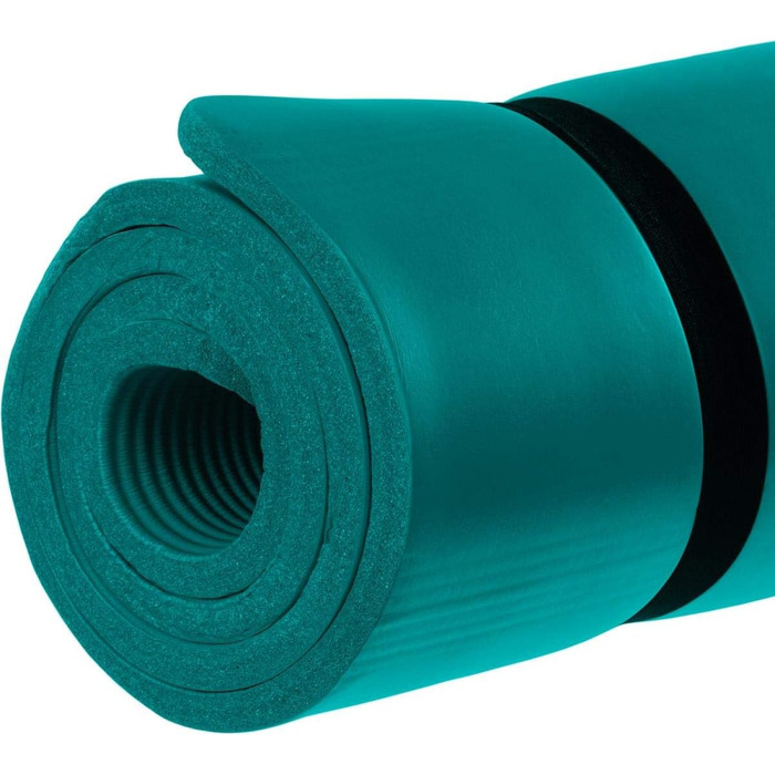 Гімнастичний килимок MOVIT для фітнесу та йоги, гіпоалергенний, без фталатів, синій петроль, 183x60x1.0 см