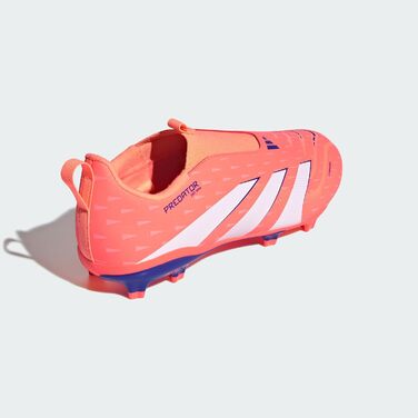 Дитячі футбольні бутси adidas Predator League без шнурівків для гри на твердому ґрунті (33.5 EU, Signal Coral Cloud White Beam Orange)