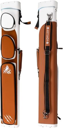 Чохол для більярдних куль KONLLEN, ручної роботи, 6 відділень, 2 кийки, 4 аксесуари, 6 кольорів, коричневий