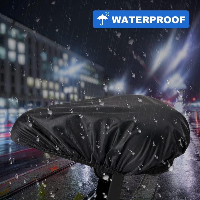 Велосипедне сідло з гелевою вставкою, широке, м'яке, комфортне, дихаюче, амортизуюче, ергономічне, з водонепроникним чохлом, чорне