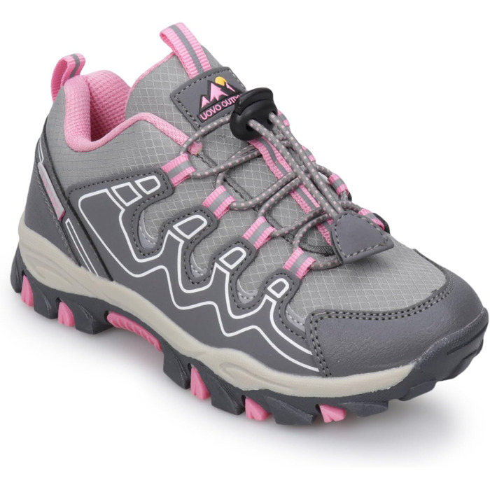 Дитячі спортивні кросівки UOVO для бігу, трекінгу та прогулянок (розміри 27-40, сірий/рожевий)
